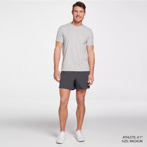 VRST Mens Relaxed Fit Everyday Shorts XXL Black Charcoal 5" Inseam 3 Pockets